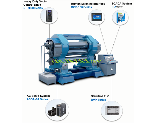 thiết bị delta trong máy cán cao su